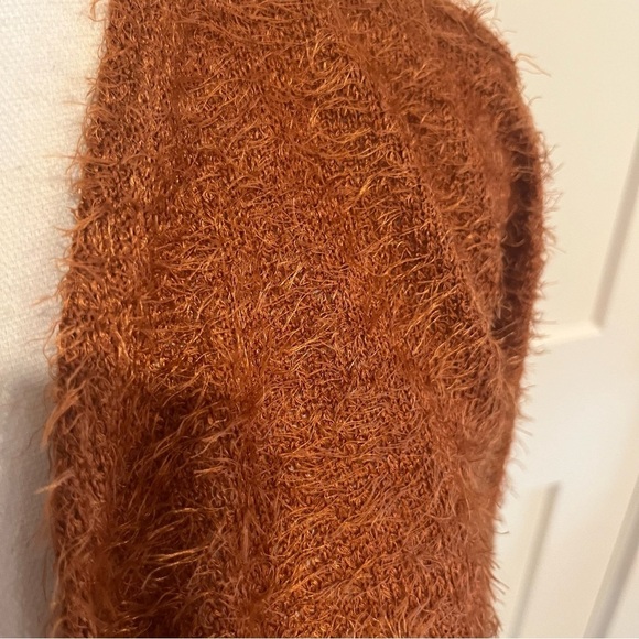 Triple Seven Rust Eyelash Knot Cardigan Sz Small - Picture 4 of 8